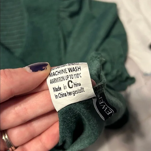 X-Large Green Smocked Babydoll Top - Picture 10 of 10